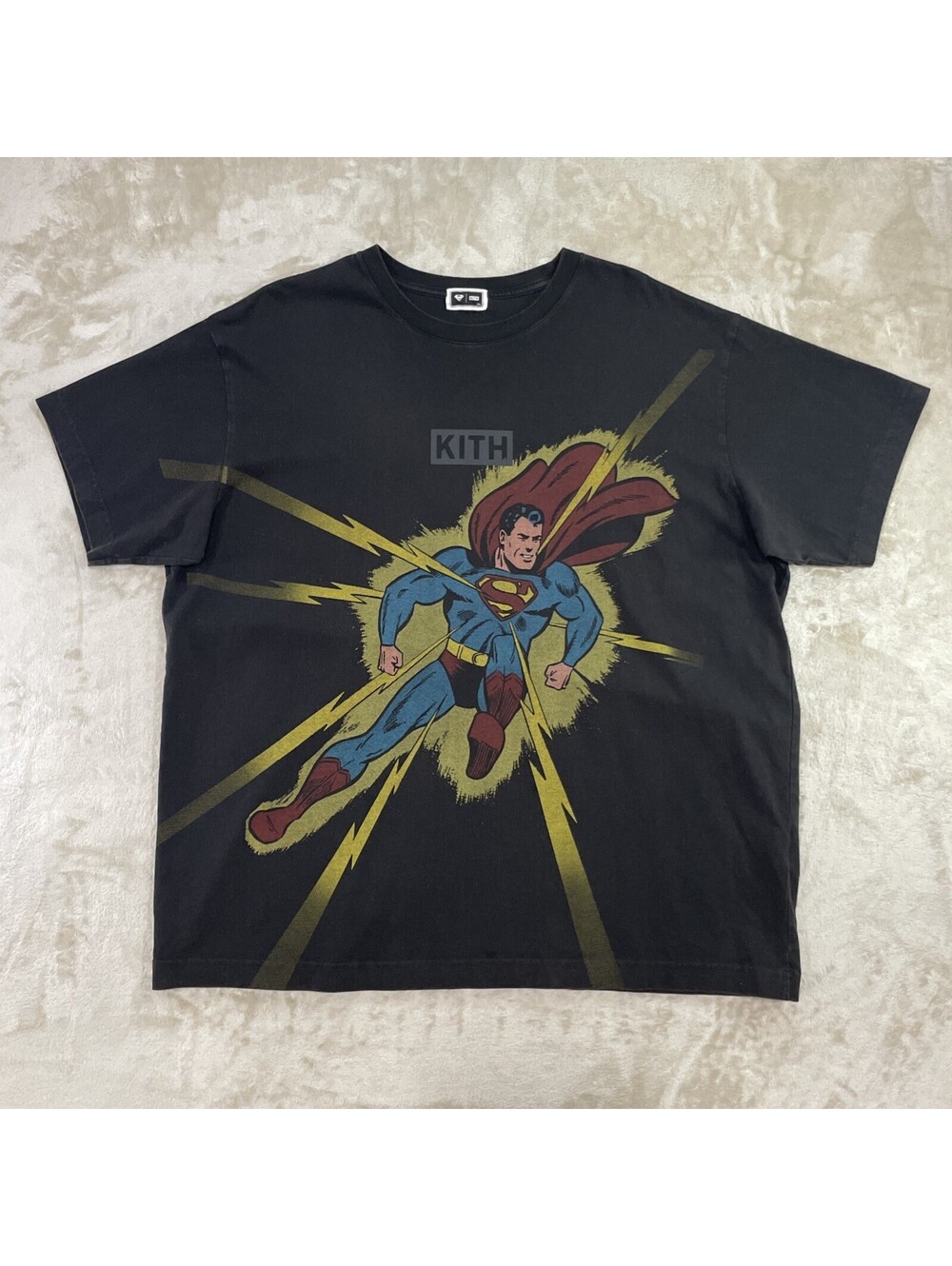 Kith x Superman "Lightning Bolt" Tee (Black) Mens Size SLD